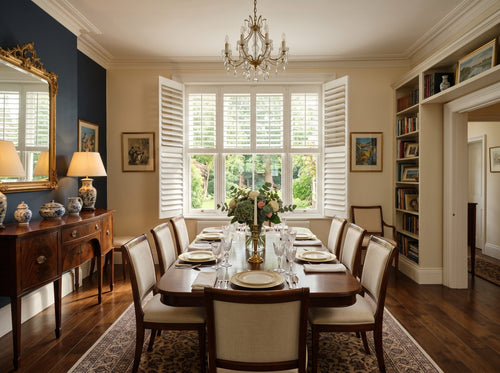 Basswood Plantation Shutters — Crisp White