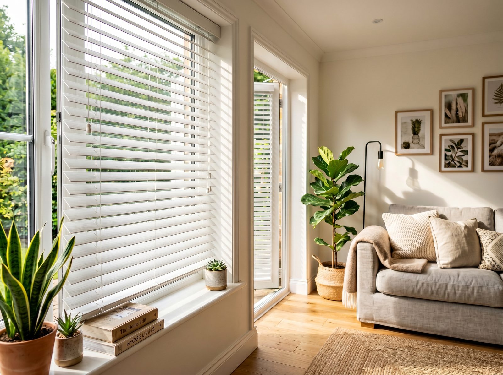 Real Hardwood Blinds — Hand-Stained Pecan