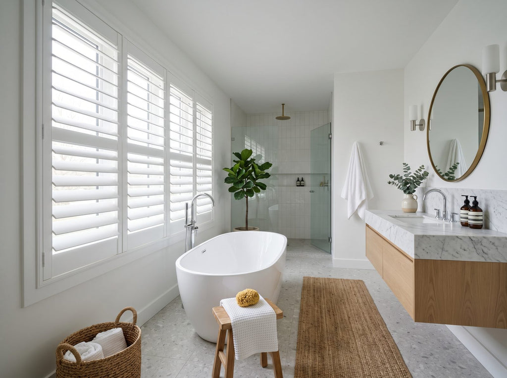 Composite Waterproof Shutters in Pure White