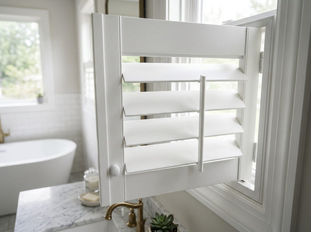 Composite Waterproof Shutters in Pure White